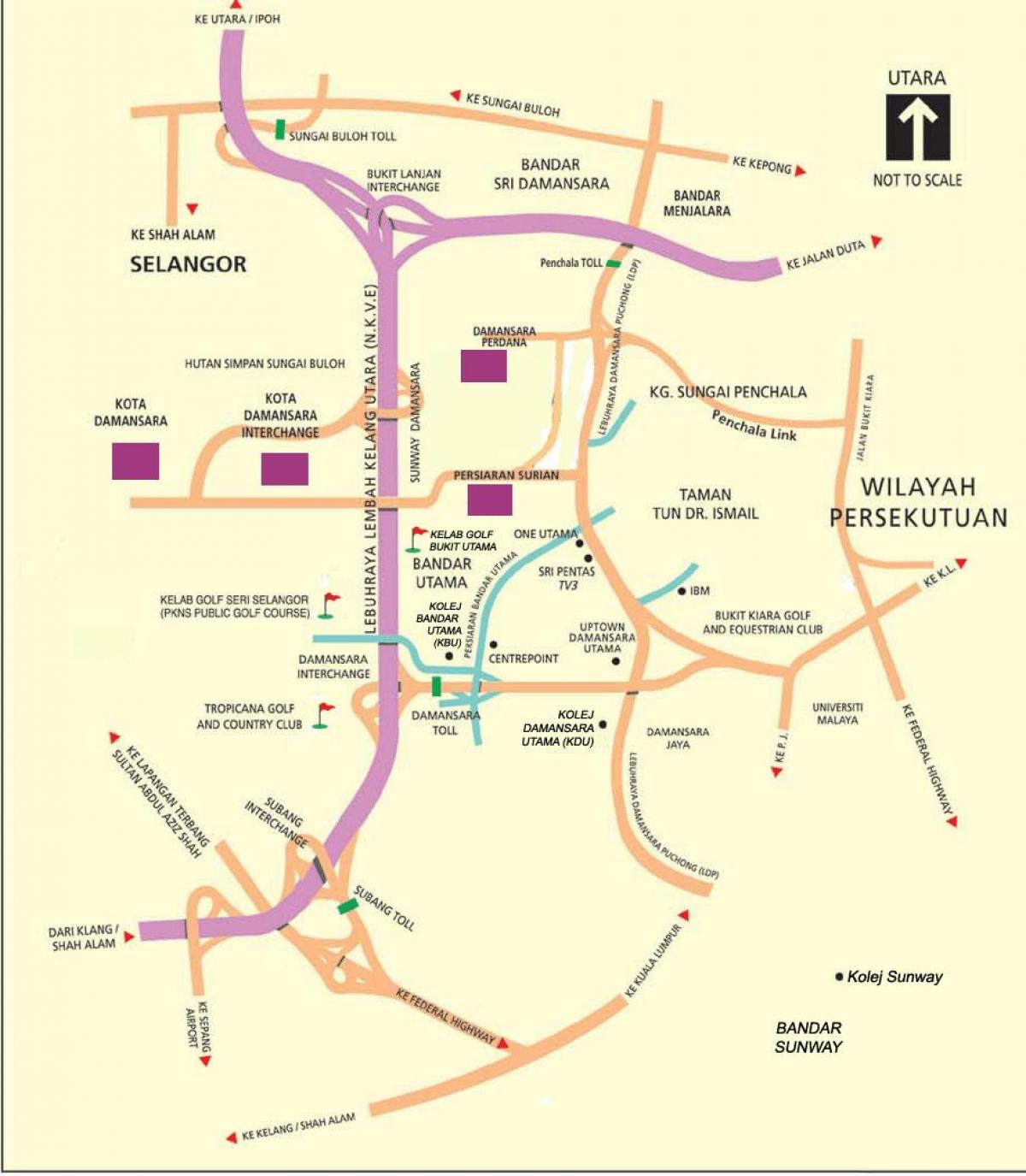 damansara வரைபடம் கோலாலம்பூர்