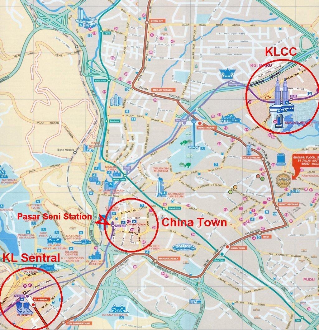 கோலாலம்பூர் நகரம் வரைபடம்