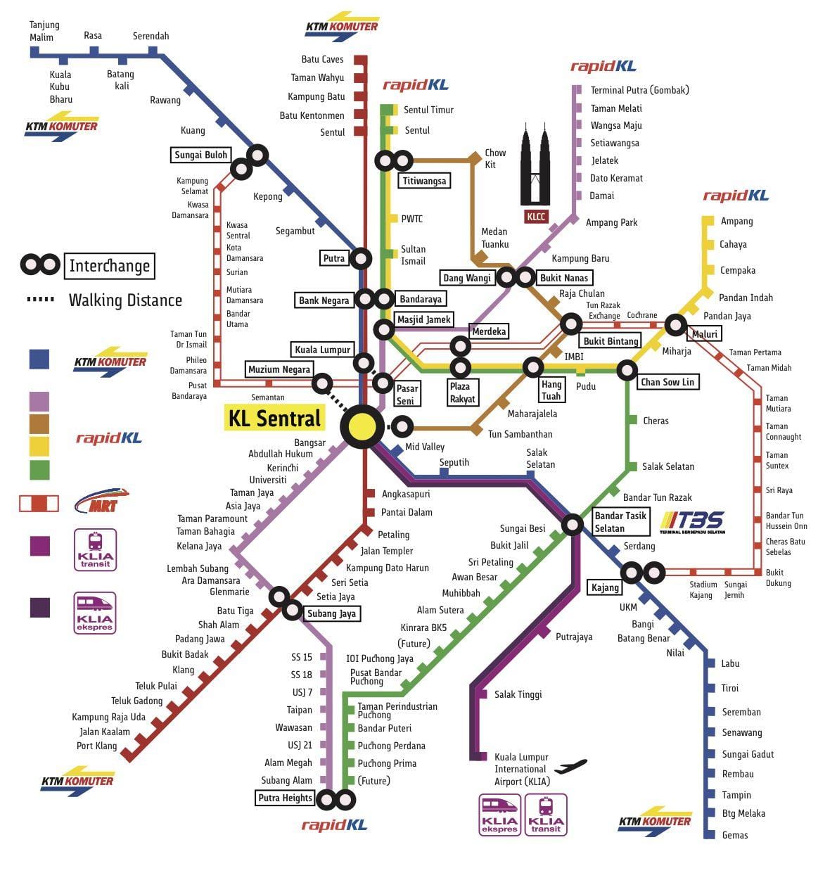 கோலாலம்பூர் போக்குவரத்து வரைபடம்