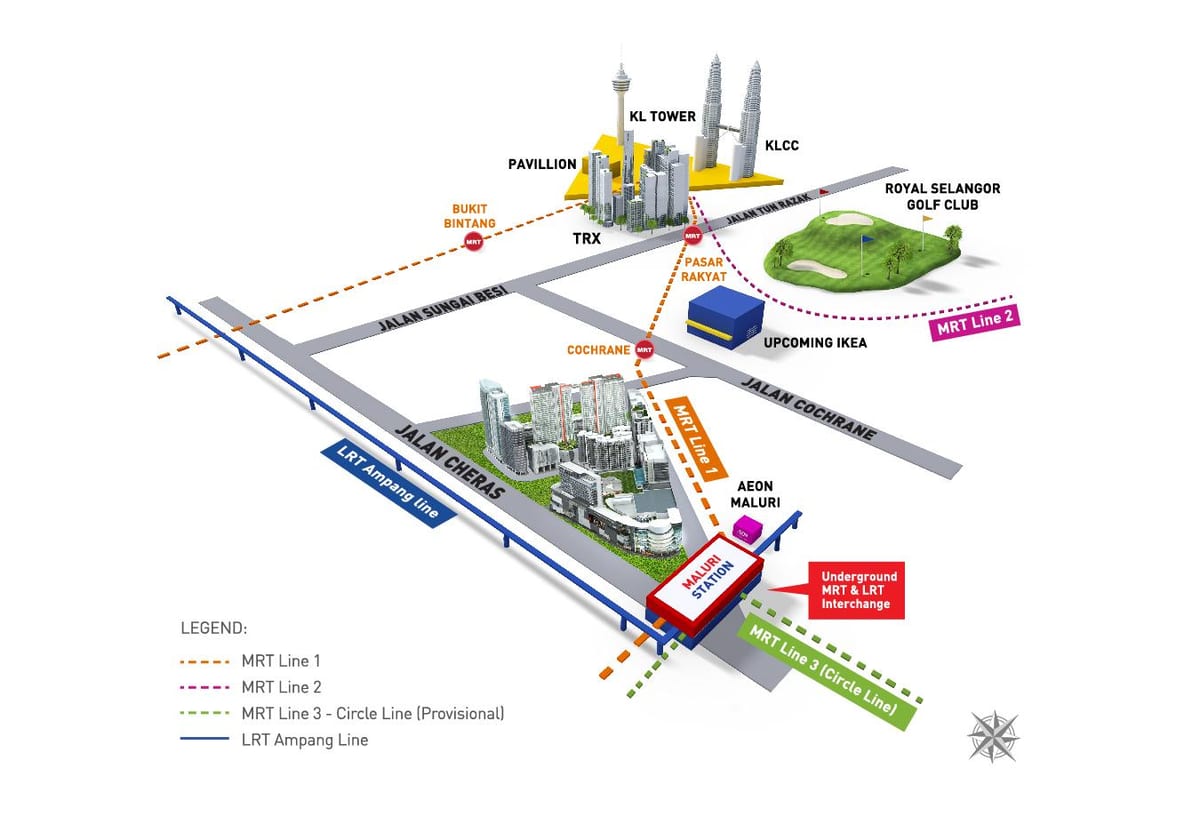 klcc lrt நிலையம் வரைபடம்