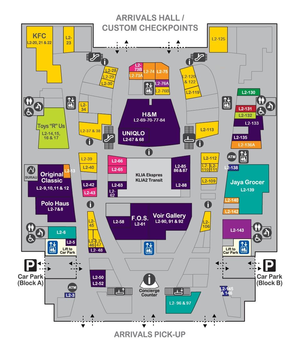 klia பார்க்கிங் ஒரு தொகுதி வரைபடம்