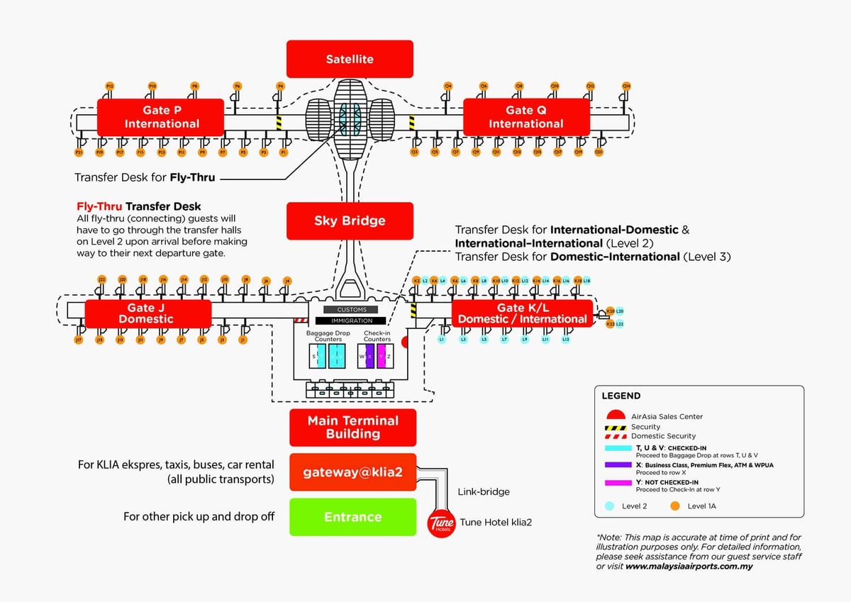 வரைபடம் klia2 விமான நிலையம்