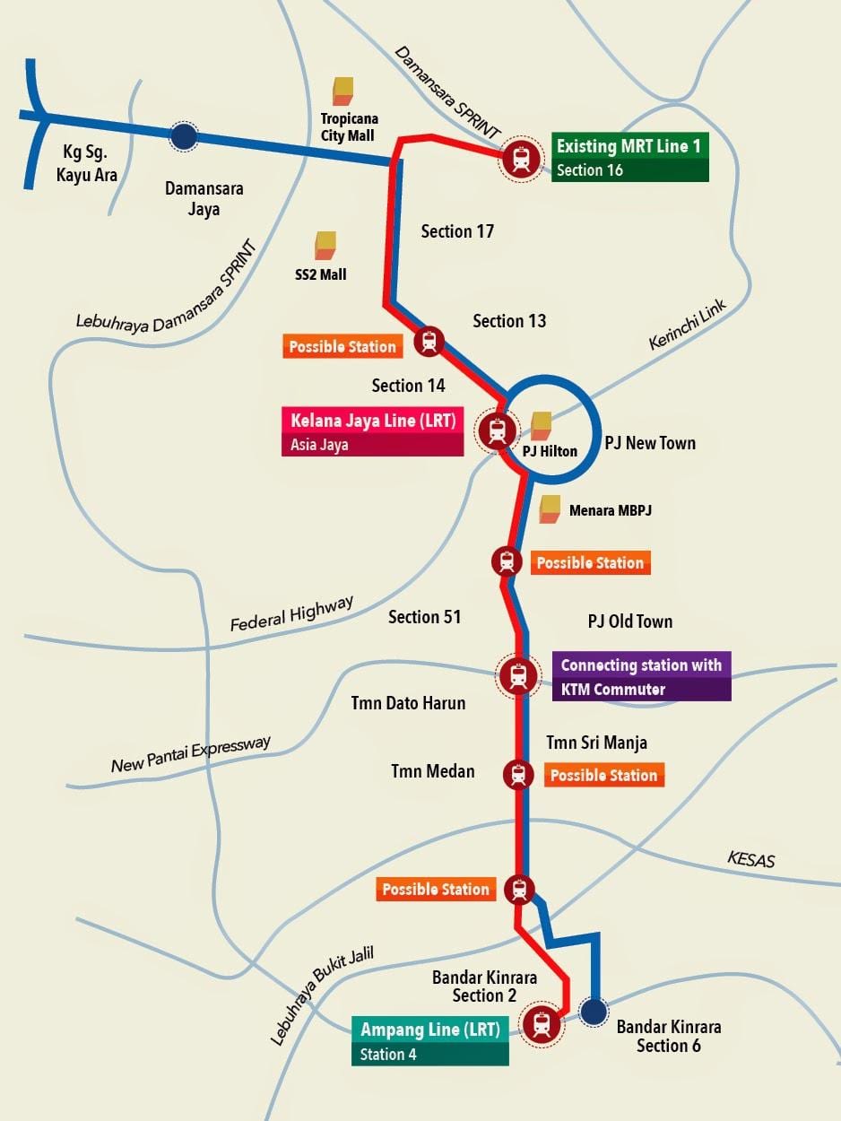 kelana jaya lrt நிலையம் வரைபடம்
