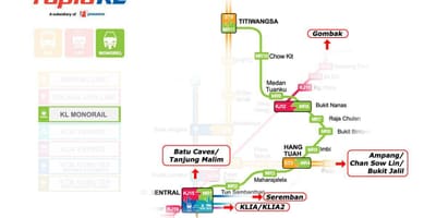 Kl sentral மோனோரயில் வரைபடம்