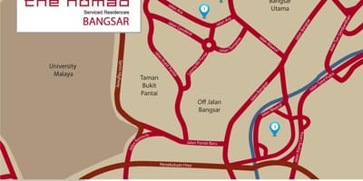 Bangsar கோலாலம்பூர் வரைபடம்