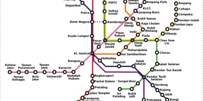 மலேஷியா மெட்ரோ வரைபடம்