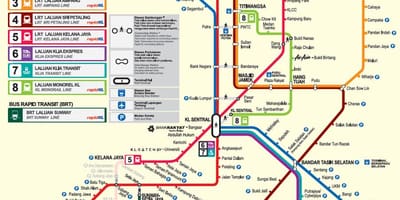 Lrt வரி வரைபடம், கோலாலம்பூர்