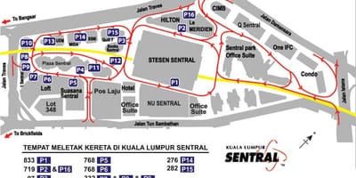 Sentral நிலையம் கோலாலம்பூர் வரைபடம்