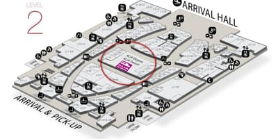 Klia2 வருகையை வரைபடம்