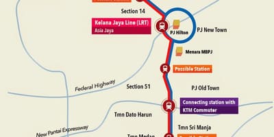 Kelana jaya lrt நிலையம் வரைபடம்