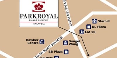 வரைபடம் parkroyal கோலாலம்பூர்